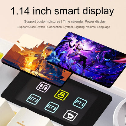AULA F108 PRO Tastiera meccanica Layout personalizzato al 100% Retroilluminazione RGB Tastiera da gioco con interruttore Hifi Bluetooth senza fili