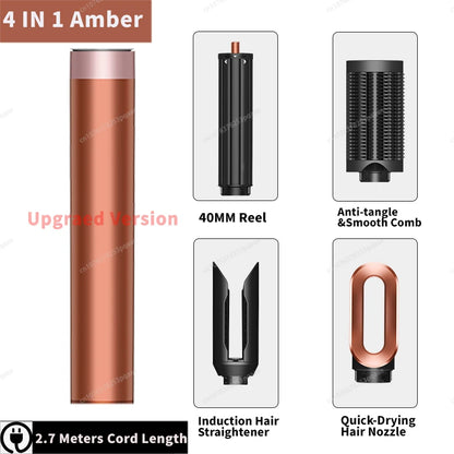 Nuovo Multil Hair Styler Asciugacapelli automatico per arricciare Asciugacapelli ad aria calda/fredda 1300W Piastra per capelli Curling Barrel Spazzola Asciugacapelli per salone