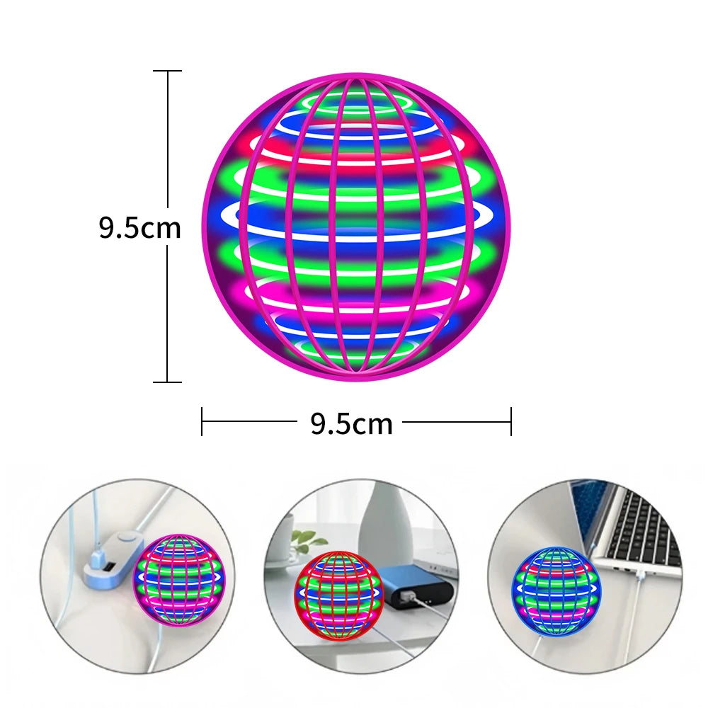 Palla Volante UFO Con Luci A Led Automatiche Giocattolo Galleggiante Elettrico Per Esterno