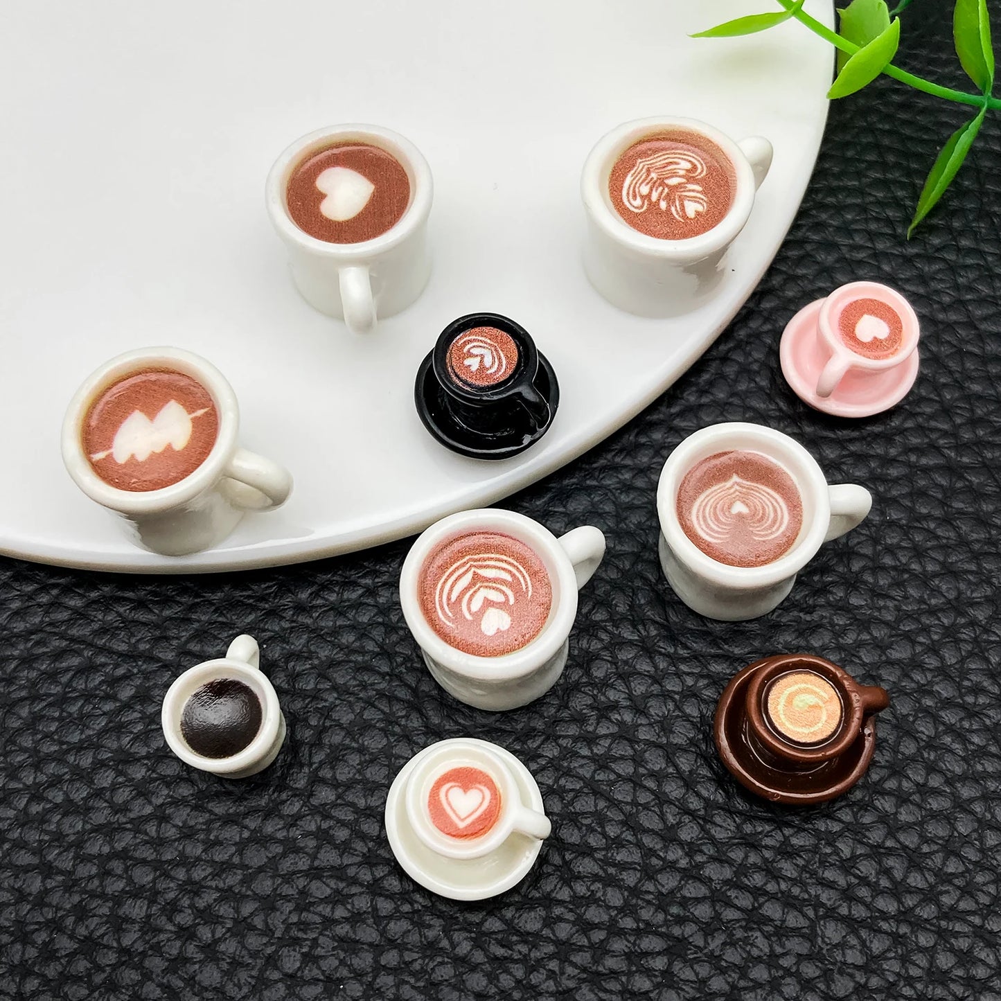 Set Da 10 Ciondoli In Resina A Forma Di Chicchi Di Caffè E Tazze Per Gioielli Fai Da Te
