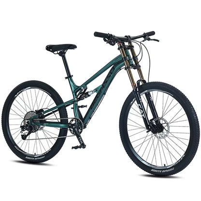Bicicletta Da Uomo 26 Pollici Con Sospensione Completa Freni A Disco E Telaio In Acciaio Hi Ten