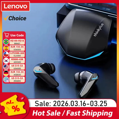 Lenovo GM2 Pro Auricolari Da Gioco Bluetooth 5.3 Con Cancellazione Attiva Del Rumore E Microfono