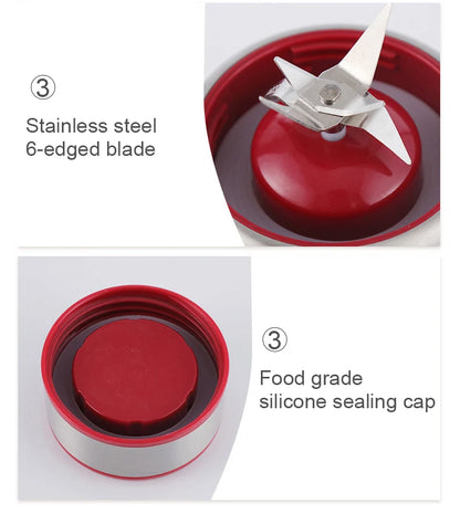 Spremiagrumi Elettrico USB Ricaricabile Multifunzionale Frullatore Estrattore di Succo