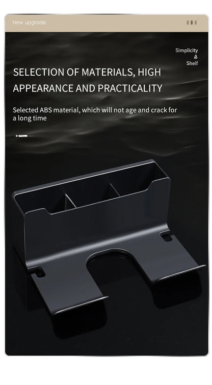 Porta Asciugacapelli A Parete Con Mensola In Plastica Per Bagno E Organizzazione Degli Accessori