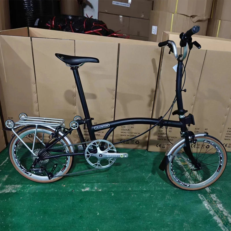 Bicicletta Pieghevole 20 Pollici Da Donna Leggera A 9 Velocità Portatile E Retrò