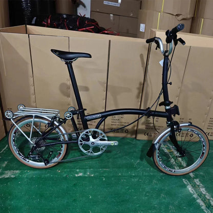 Bicicletta Pieghevole 20 Pollici Da Donna Leggera A 9 Velocità Portatile E Retrò