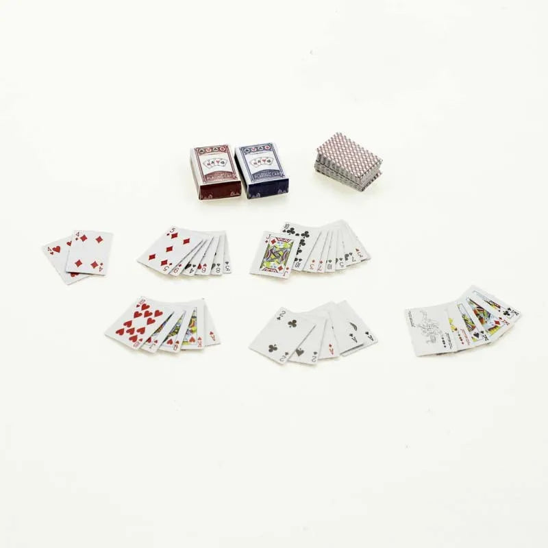 Carte Da Poker Miniatura 1:12 Per Case Delle Bambole Decorazione Casa Kawaii Accessori