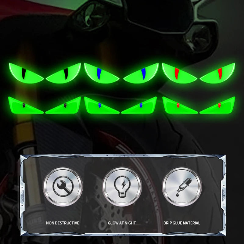 Set Da 5 Adesivi Riflettenti Per Bicicletta Luminose Notturne Per Strada Fatbike