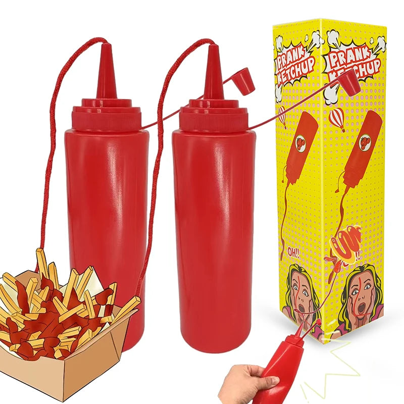 Bottiglia Ketchup Finta in Silicone Scherzo Divertente per Bambini Adulti Regalo Sorpresa
