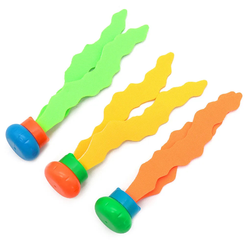 Set Di Tre Giochi Da Immersione Per Piscina Per Bambini A Forma Di Pianta Oceanica Per Allenamento