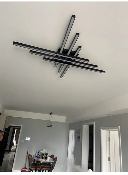 Plafoniera Moderna In Alluminio Spazzolato Per Soggiorno E Camera Da Letto Luce Diffusa Design Minimalista
