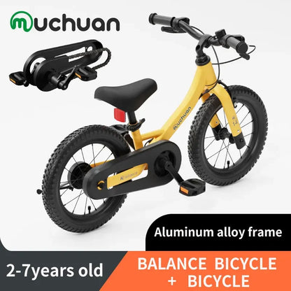 Bici Equilibrio Bambini 2 In 1 Età 2 6 Anni Telaio Alluminio Ruote Da 12 Pollici
