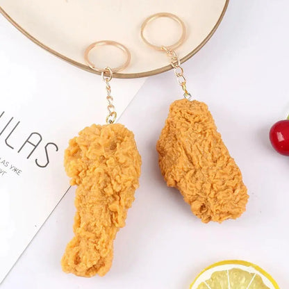 Simulazione Fast Food di pollo fritto portachiavi simulazione cibo modello puntelli per la decorazione della festa di famiglia aspetto realistico facile