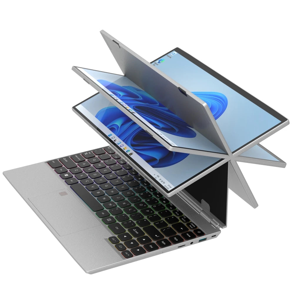 Laptop 14 Pollici Touch Screen 4 In 1 Con Windows 11 Celeron N95 16GB RAM Notebook Per Studenti