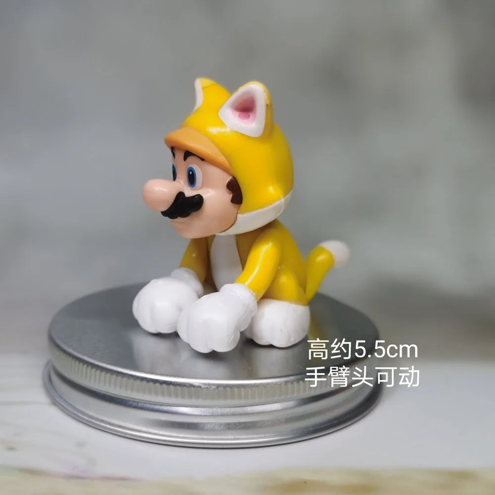 JAKKS Super Bros Personaggi d'azione Mario, Luigi, Peach - Simpatiche Bambole Anime Giocattolo per Bambini - Regalo
