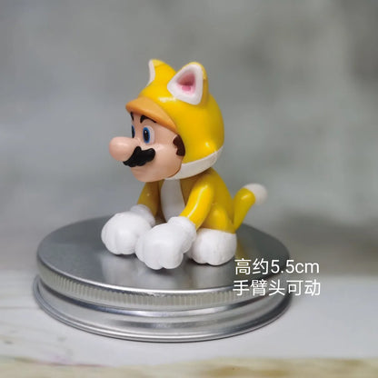 JAKKS Super Bros Personaggi d'azione Mario, Luigi, Peach - Simpatiche Bambole Anime Giocattolo per Bambini - Regalo