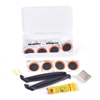 Kit Riparazione Pneumatici Per Bicicletta 48 Pezzi Con Strumenti Per Toppe Portatili Professionali
