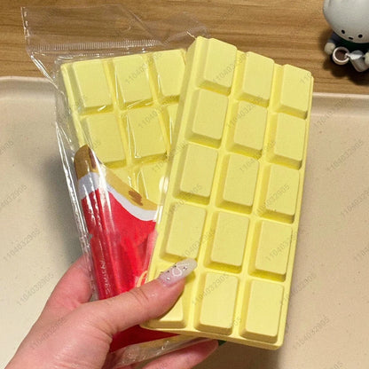 Giocattolo Squishy a lievitazione lenta con barra di cioccolato Morbido e umido Giocattoli agitati per bambini e adulti ASMR Giocattoli antistress sensoriali Regali