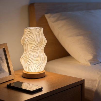 Lampada Da Scrivania Moderna 3D Stampata Con Luce Notturna Dimmerabile USB Per Camera Da Letto e Soggiorno