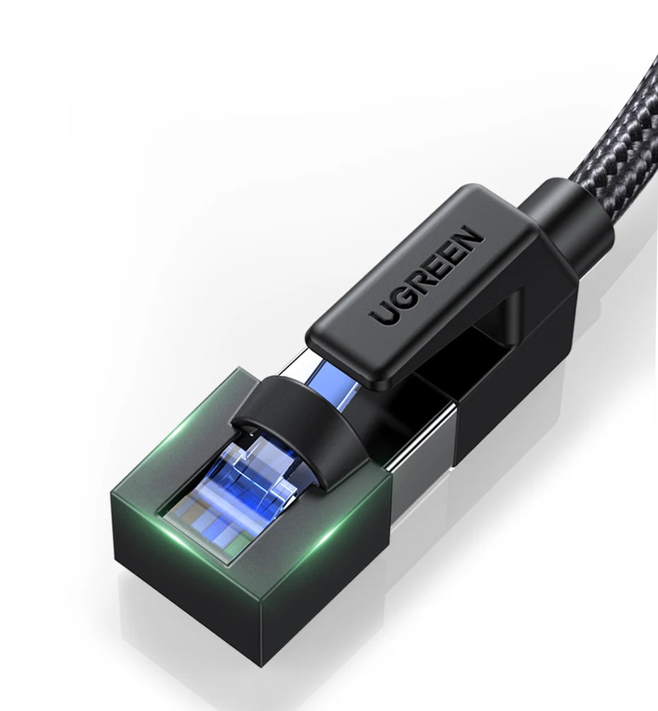 Cavo Ethernet UGREEN CAT8 40Gbps 2000MHz CAT 8 Cavo Lan Internet intrecciato in cotone per rete per PC portatile Cavo PS5 4 RJ45