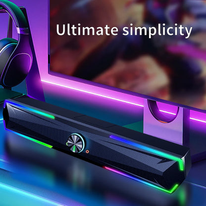 Altoparlante per computer 4D Soundbar Gioco stereo Subwoofer 2.0 Bluetooth per MacBook Laptop Notebook PC Lettore musicale Altoparlante cablato