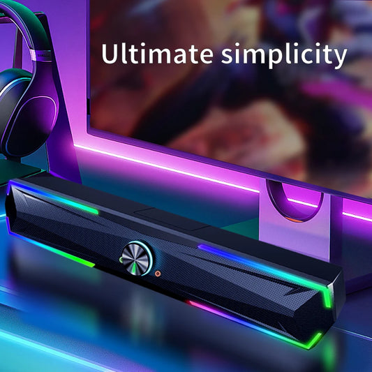Altoparlante per computer 4D Soundbar Gioco stereo Subwoofer 2.0 Bluetooth per MacBook Laptop Notebook PC Lettore musicale Altoparlante cablato