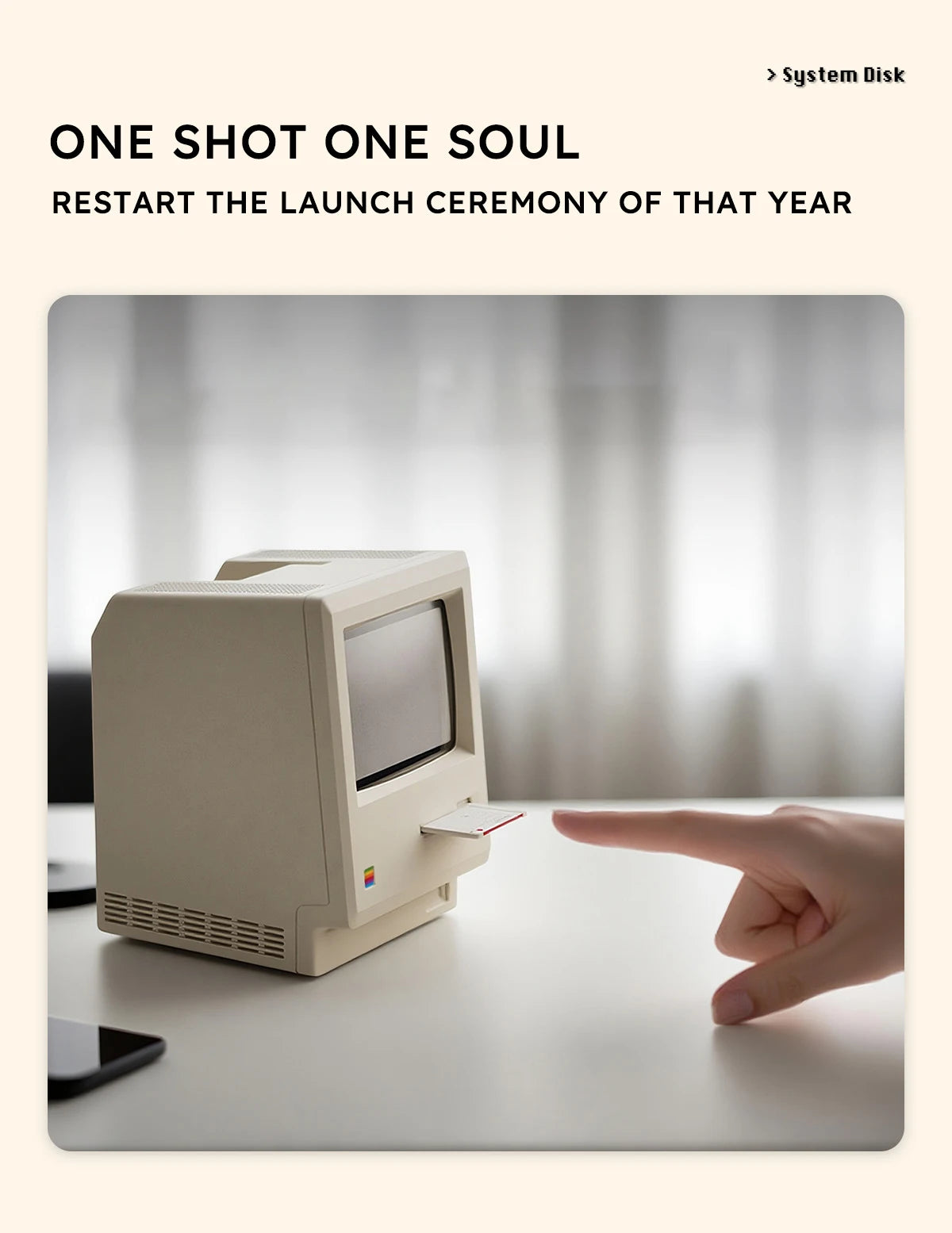 Sveglia retrò Maclock Macintosh Un classico ornamento da tavolo con un design dell'orologio digitale