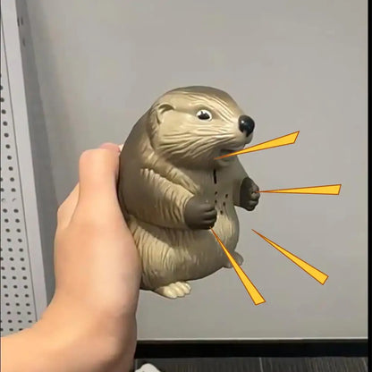 Giocattolo Marmotta Antistress Sonoro Da Scrivania, Divertente Gioco Da Ufficio E Casa