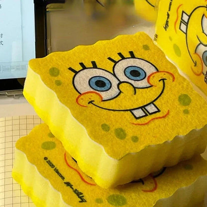 Spugna Per Piatti Con Spazzola Integrata SpongeBob Panno Cucina Abrasiva Per Pulizia Efficace