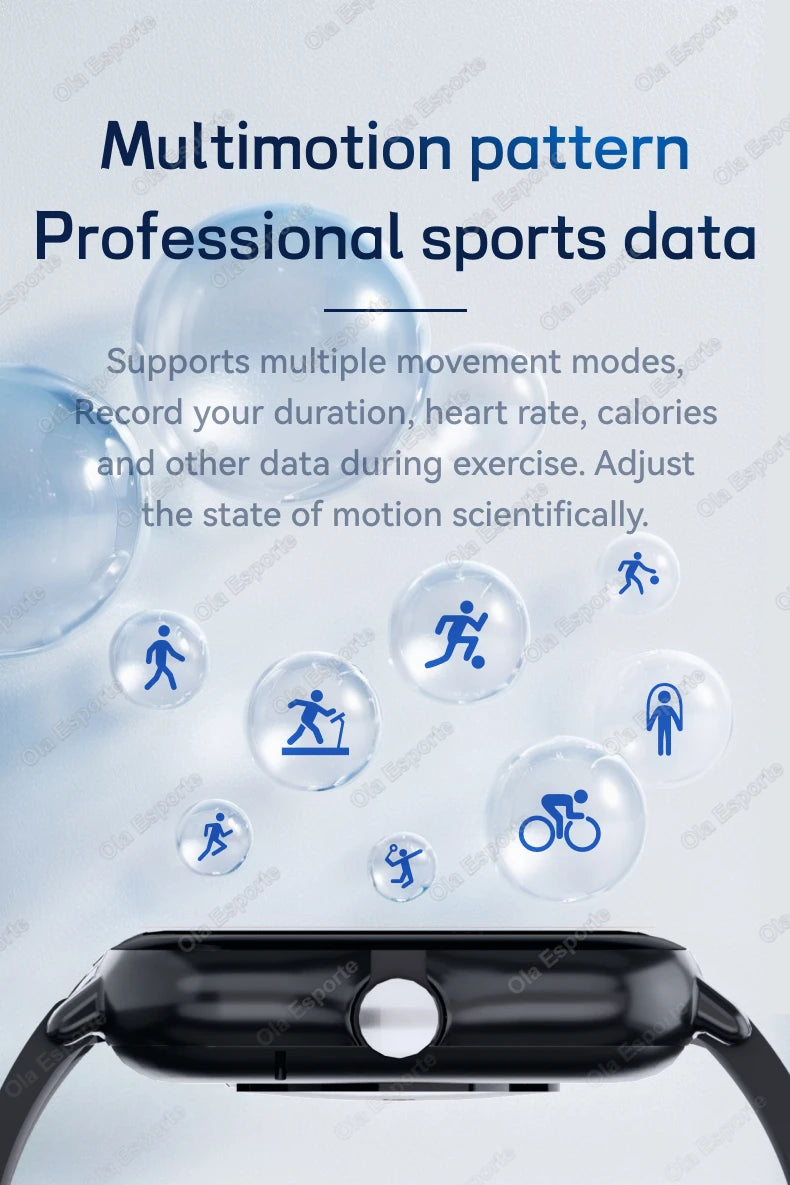 Smartwatch Da 1,83 Pollici Con Touchscreen Completo Per Fitness E Chiamate Bluetooth
