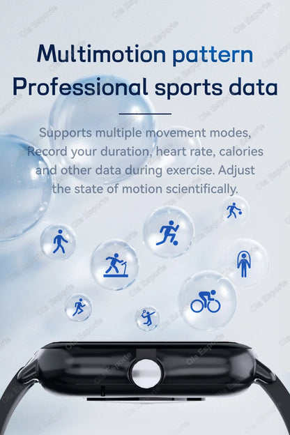 Smartwatch Da 1,83 Pollici Con Touchscreen Completo Per Fitness E Chiamate Bluetooth