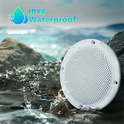 STUDIOFINIX 2PCS 4" Altoparlanti Bluetooth da soffitto impermeabili - Kit altoparlanti marini da 160 W per bagno cucina casa camper all'aperto