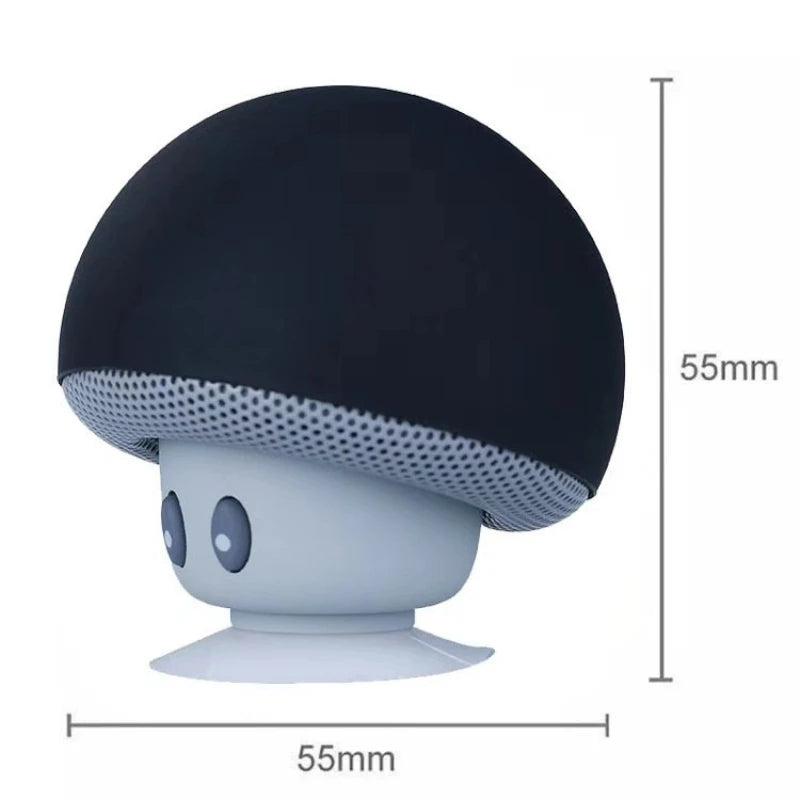 Mini Altoparlante Bluetooth Rosa Portatile Con Design Funghetto E Supporto Ventosa Per Telefono E PC