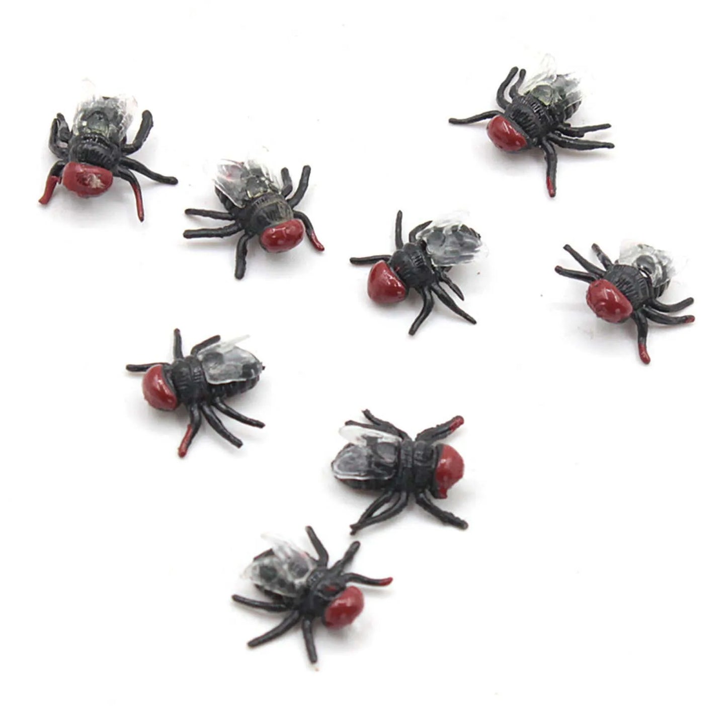 Set Insetti Volanti Finti In Silicone Mosche Giocattolo Realistiche 10 Pezzi Per Scherzi