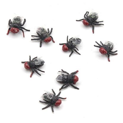 Set Insetti Volanti Finti In Silicone Mosche Giocattolo Realistiche 10 Pezzi Per Scherzi