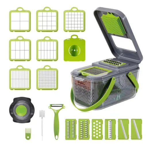 Tritatutto Multifunzione 16 In 1 Con Impugnatura Grattugia Affettatrice Verdure Utensile Cucina