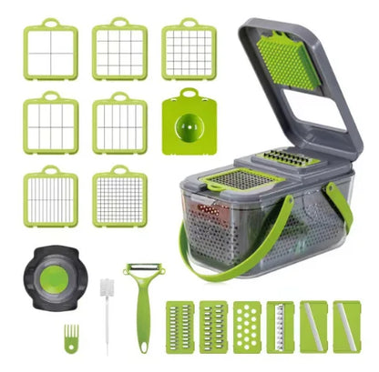 Tritatutto Multifunzione 16 In 1 Con Impugnatura Grattugia Affettatrice Verdure Utensile Cucina