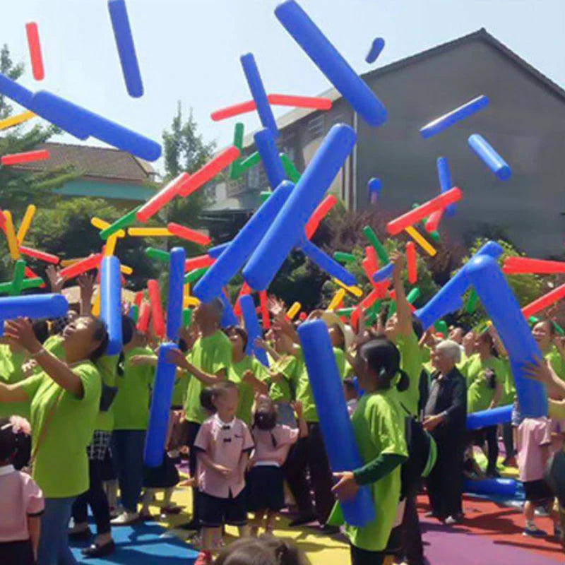 Set Di 4 Bastoncini Gonfiabili Per Giochi All'Aperto Divertimento Per Feste Carnevale