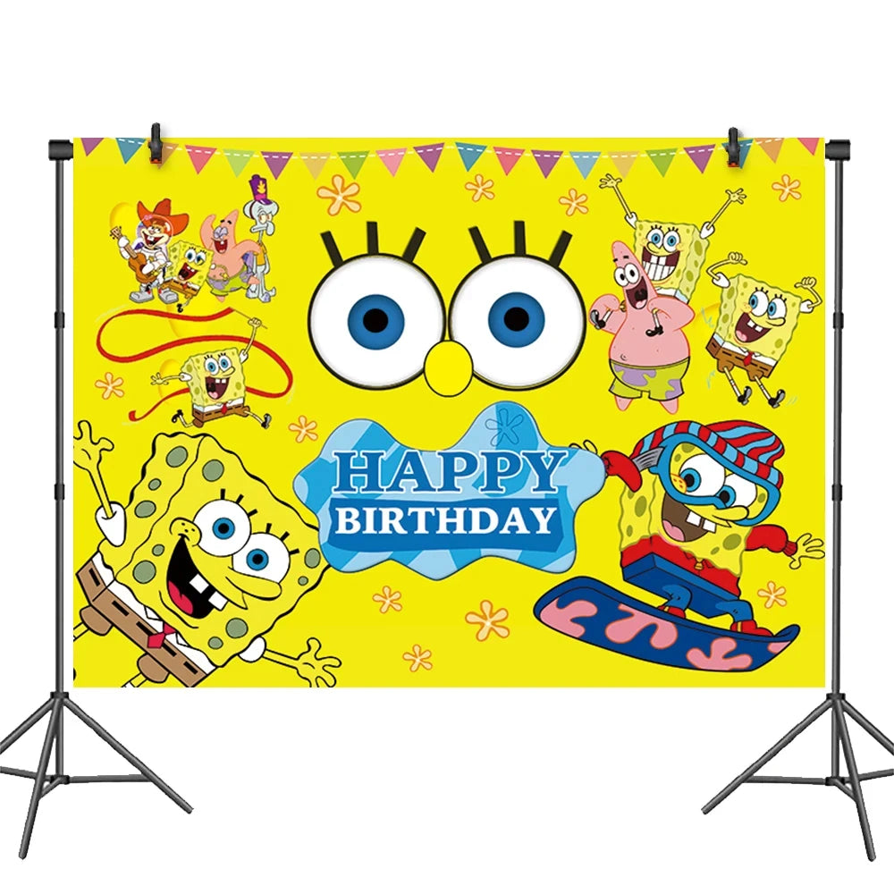 Tema Spongebob Decorazioni Festa Di Compleanno Set Usa E Getta Con Tovaglia Piatti Bicchieri Banner Bomboniere
