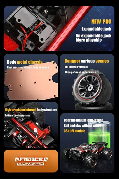 9522PRO 85KM/H Auto RC ad alta velocità Brushless a quattro ruote motrici Off-road Drift 1:16 Auto da corsa professionale 9522 50KM/H Giocattolo per ragazzi