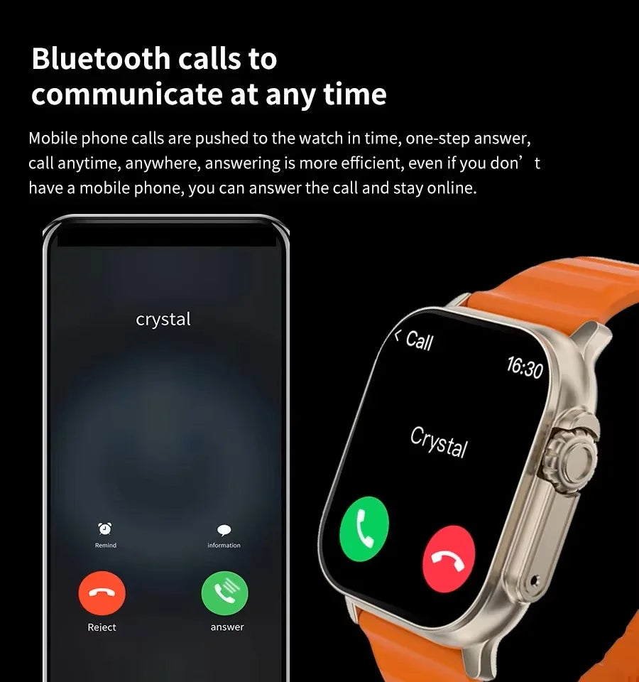 Nuovo Smartwatch da uomo 49mm Serie 8 2.3 "Schermo AMOLED Bussola NFC impermeabile per Apple Watch IWO Ultra 8 Smart Watch 2025 Android