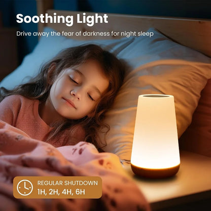 Lampada Tattile Dimmerabile Ricaricabile Usb Per Comodino E Camera Da Letto Con 13 Colori Rgb Luce Notturna