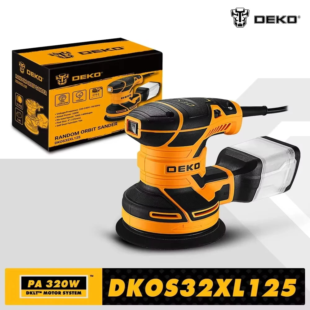 Levigatrice Orbitale DKOS32XL125 320 W 14000 Rpm Raccolta Polvere Per Legno Professionale