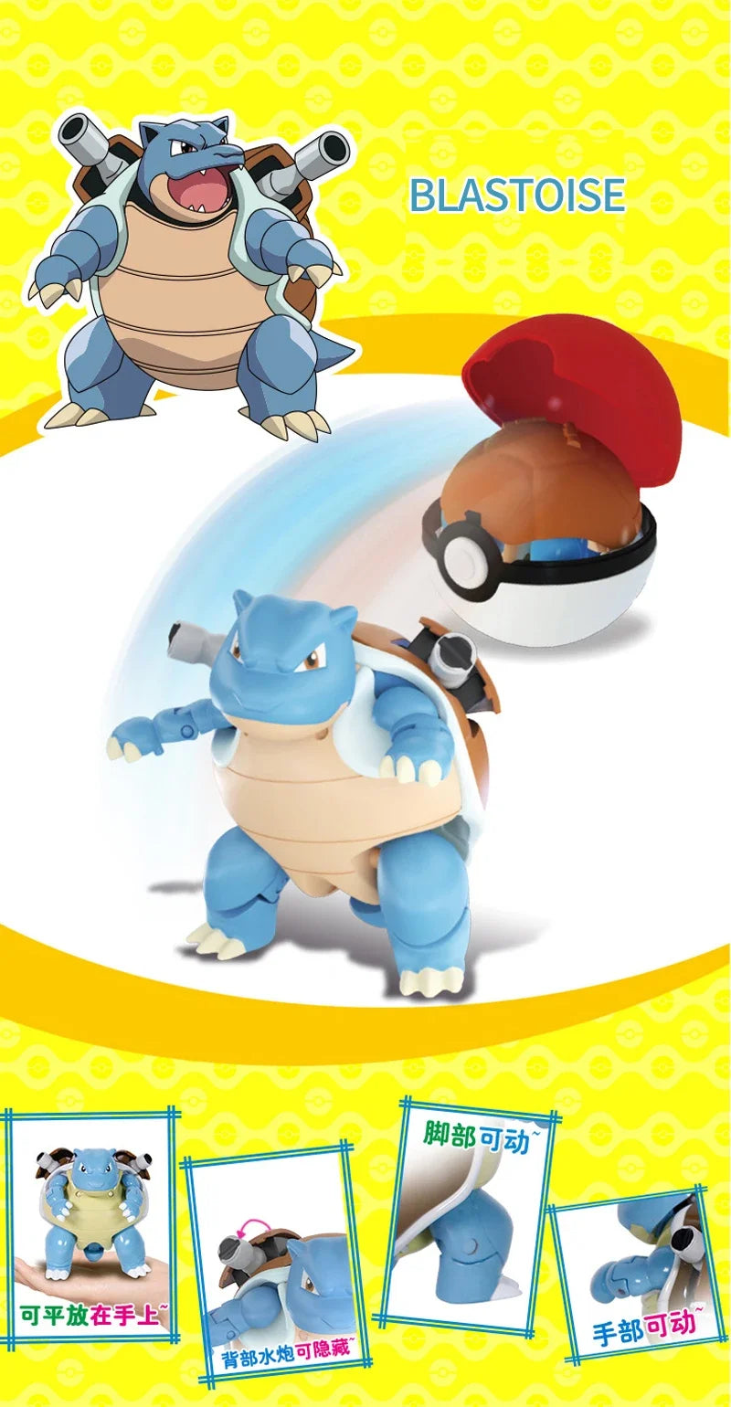 Pokemon Pokeball Figura Palla Pikachu Charizard Mewtwo Mew Eevee Gengar Lapras Blastoise Venusaur Gyarados Giocattolo Educativo Per Bambini