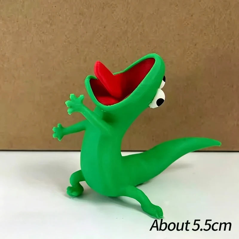 Portachiavi Acrilico 3D Verde Lucertola, Ciondolo Da Borsa E Decorazione Scrivania Cartone Animato