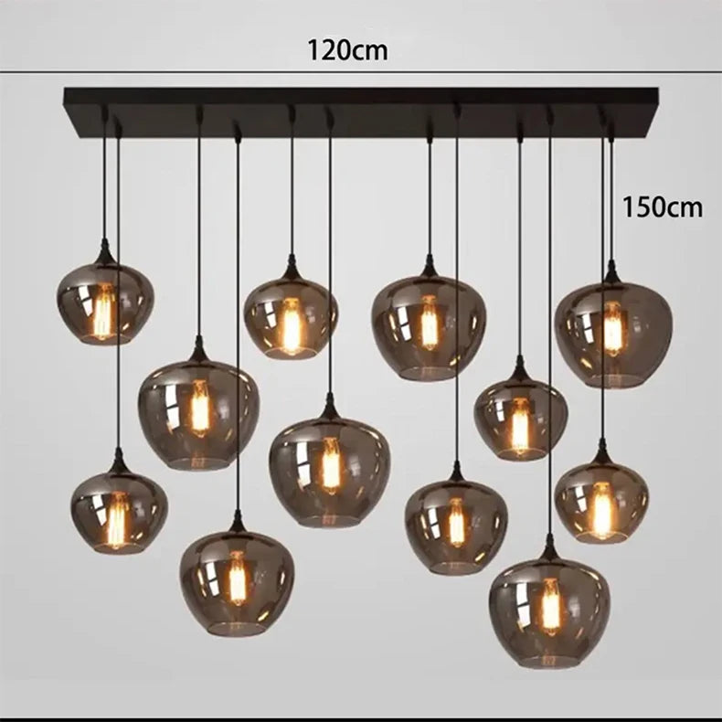 Lampada Sospensione Led Moderna In Acciaio Inossidabile Spazzolato per Soggiorno E Sala Da Pranzo