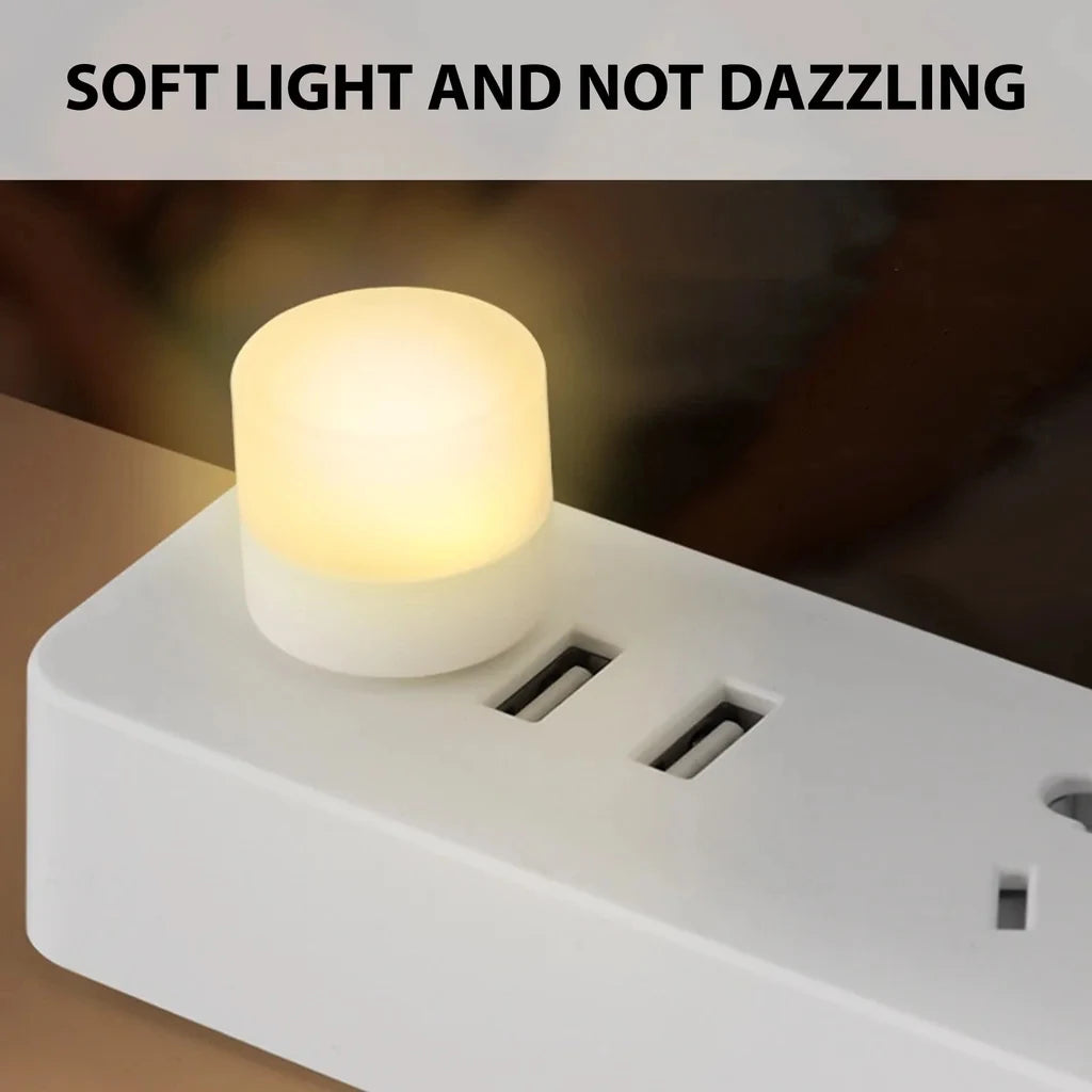 Luce Notturna Usb Mini Led Rotonda Per Lettura Protezione Degli Occhi Lampada Da Lettura Portatile