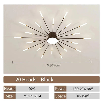 Lampada Da Soffitto Led A Forma Di Fiore Per Soggiorno E Camera Da Letto, Luce Moderna Sala Da Pranzo