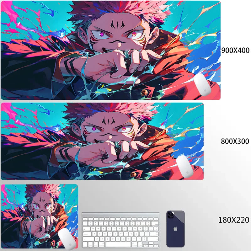Jujutsu Kaisen Gojo Mousepad Giappone Hot Anime Mouse Pad PC Cool Gaming Tastiera Tappeto XXL Laptop Tappetino da scrivania esteso Nuovo Gamer Tappeto