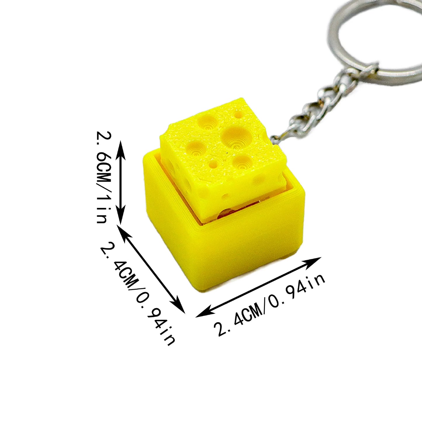 Clicker Antistress Stampato 3D Tema Minecraft Per Tastiere Meccaniche Con Feedback Tattile Portachiavi